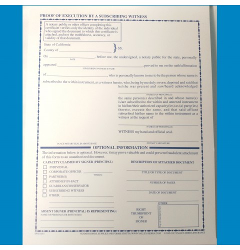 2015 Proof of Execution forms